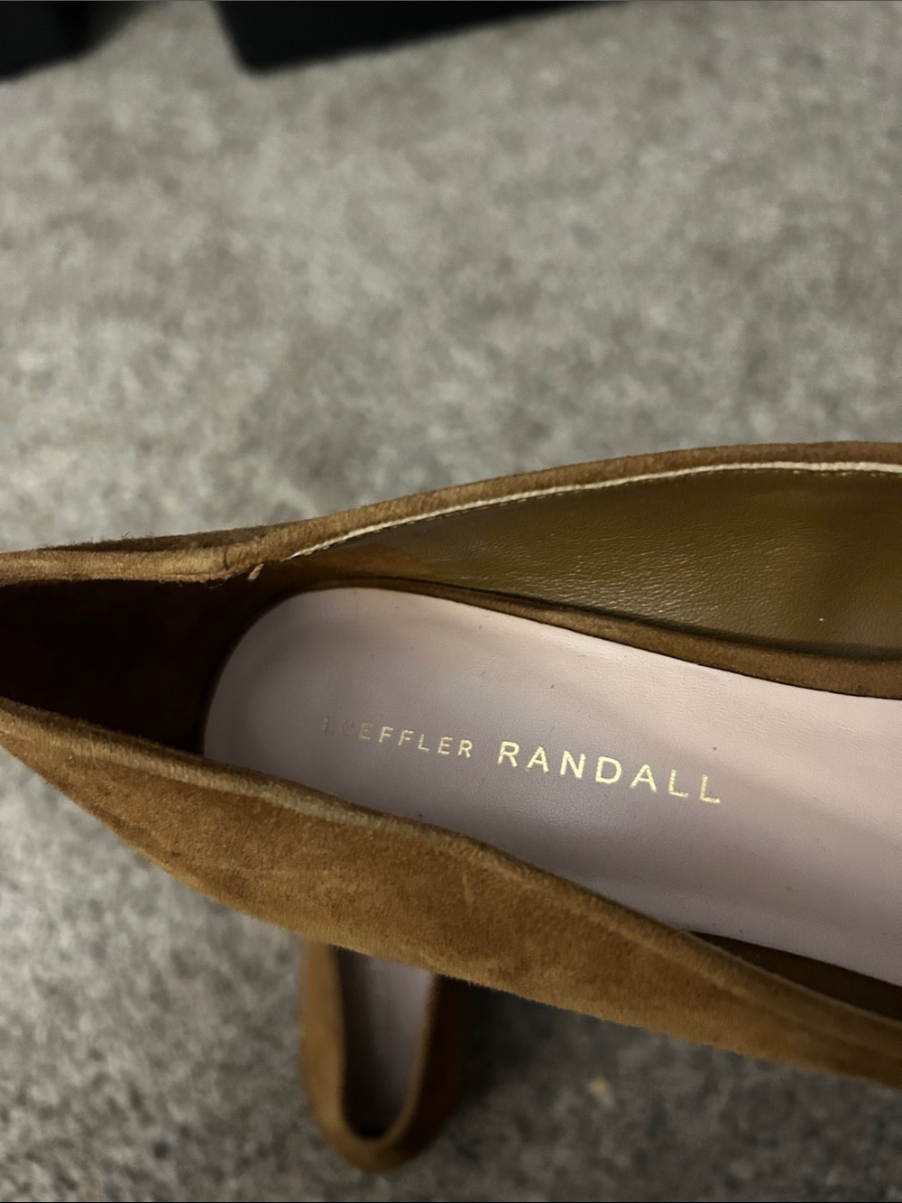 Loeffler Randall Tan Suede Square-Toe Flats, size 8.5 - Picture 7 of 8